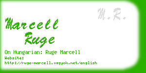 marcell ruge business card